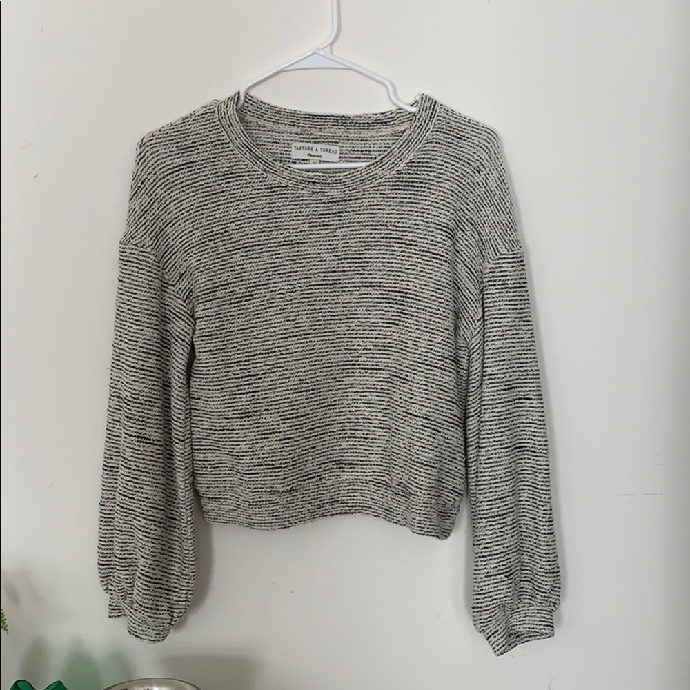 Madewell Black and White Blouse